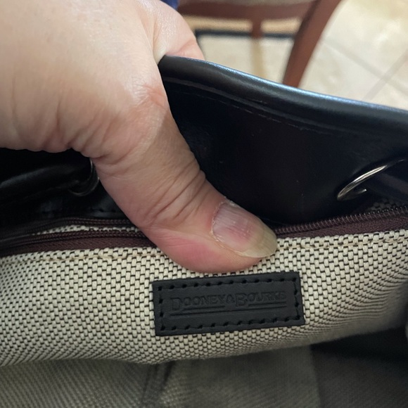 Dooney & Bourke Black Pebble Grain Leather Drawstring Bag 11 X 10.75 NEW - Picture 12 of 16